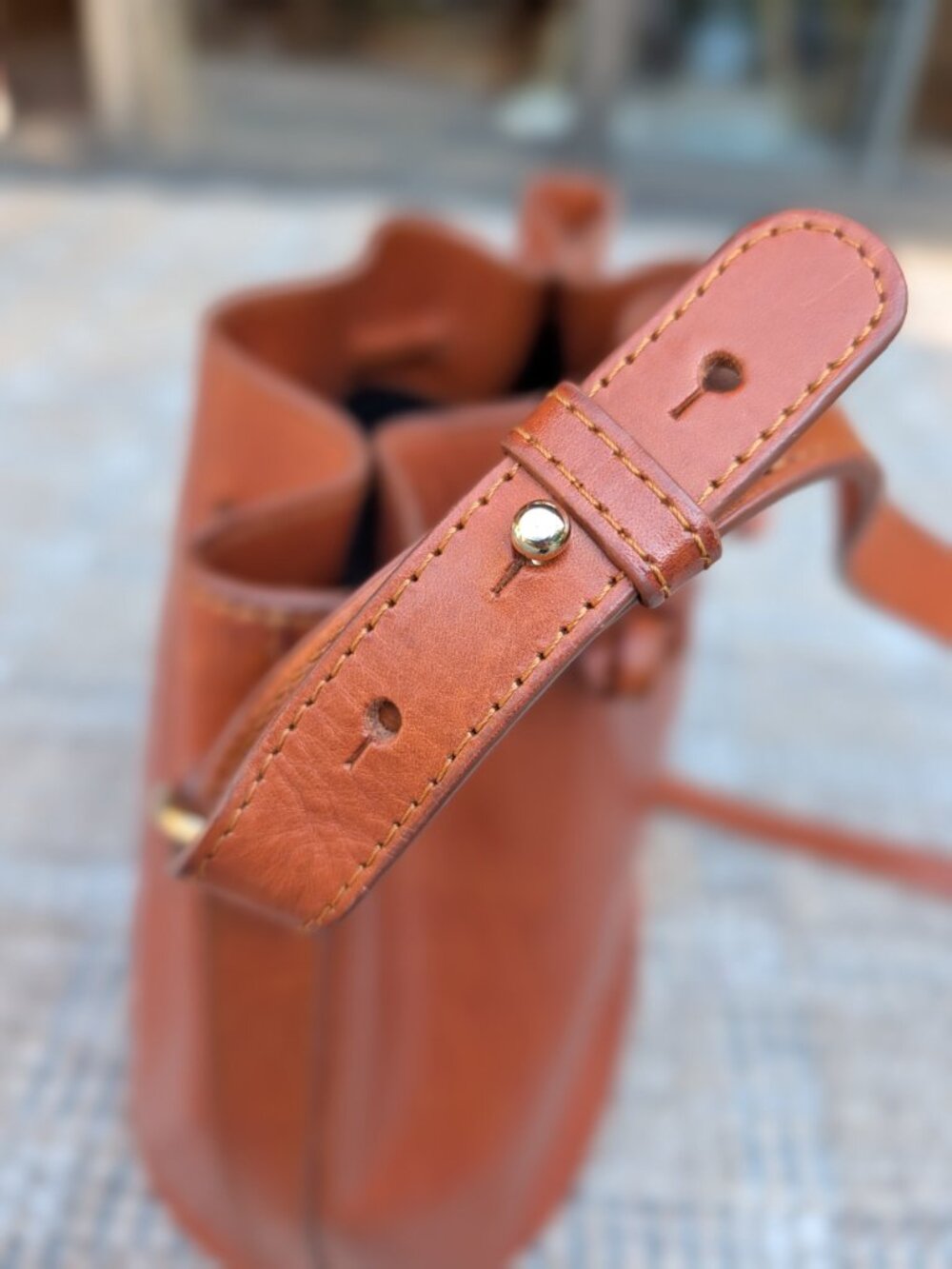 Sézane Farrow Bag Natural Heritage Leather - Picture 5 of 9